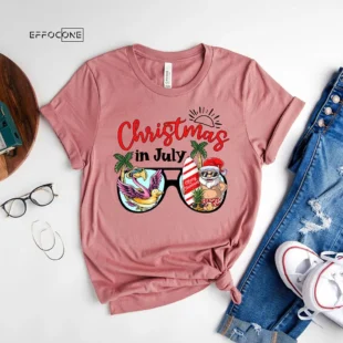 Christmas In July Summer Santa Claus T-Shirt