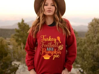 Turkey Football and pumpkin pie T-shirt