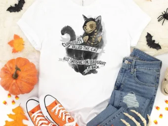 Curiosity Killed The Cat Halloween T-Shirt