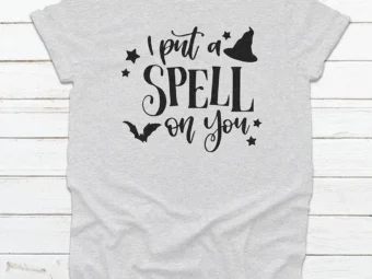 I Put A Spell On You Batty Witch Halloween T-shirt