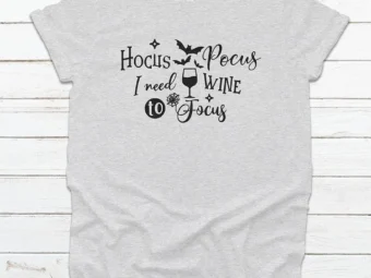 Hocus Pocus I Need Wine To Focus Halloween T-shirt