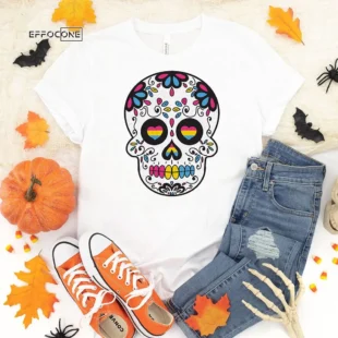 Pansexual Halloween Sugar Skull T-shirt