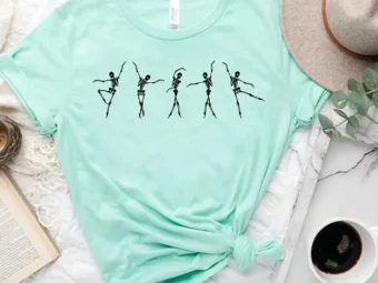 Ballet Skeleton Dancing Happy T-Shirt