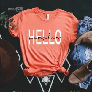 Hello Pumpkin Ladies Fall T-Shirt