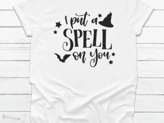 I Put A Spell On You Batty Witch Halloween T-shirt