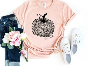 Cute Fall Teacher, Leopard Pumpkin Teaching Tshirt