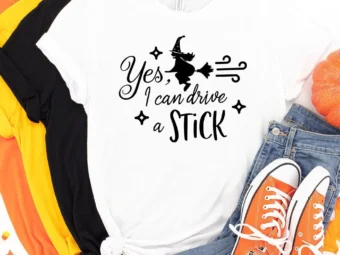 Yes I Can Drive A Stick Halloween T-shirt