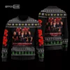 ACDC Faux Wool Ugly Christmas Sweater 3D All Over Printed Black