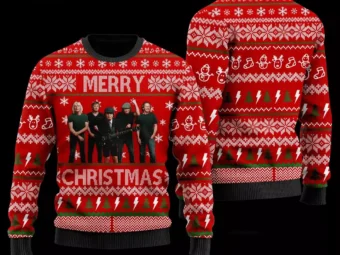 ACDC ool Ugly Christmas Sweater 3D All Over Printed Red