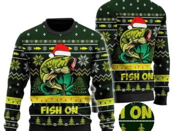 Bass Fishing Ugly Christmas Sweater