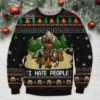 Bear Beer Camping Ugly Christmas Sweater