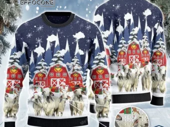 Brahman Cattle Lovers Christmas Gift Snow Farm Ugly Christmas Sweater