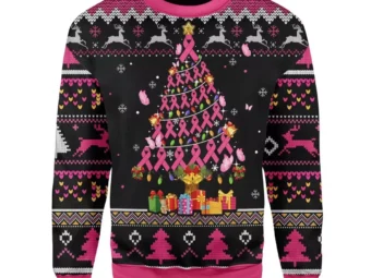 Breast Cancer Awareness Ugly Christmas Sweater