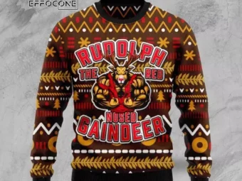 Buffed Rudolph The Red Ugly Christmas Sweater