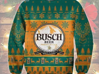 Busch Beer Ugly Christmas Sweater