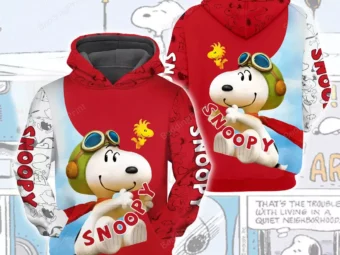 Cartoon Character Snoopy Red Ugly Christmas Sweater