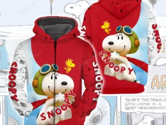 Cartoon Character Snoopy Red Ugly Christmas Sweater