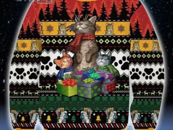 Cat Lovers Ugly Christmas Sweater