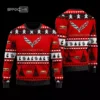 Chevrolet Corvette Wool Ugly Christmas Sweater 3D All Over Printed Red