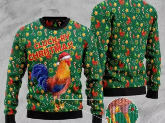 Cluck-ry Christmas Ugly Christmas Sweater