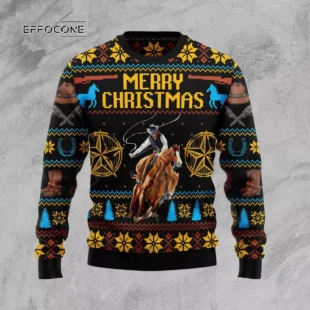 Cowboy Merry Christmas Ugly Christmas Sweater