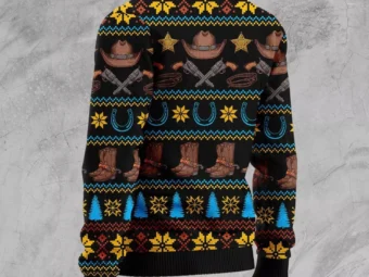 Cowboy Merry Christmas Ugly Christmas Sweater