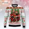 Dachshund Dog Red Truck Ugly Christmas Sweater