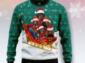 Dachshund Dog Snow Ugly Christmas Sweater