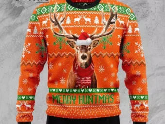 Deer Merry Huntmas Ugly Christmas Sweater