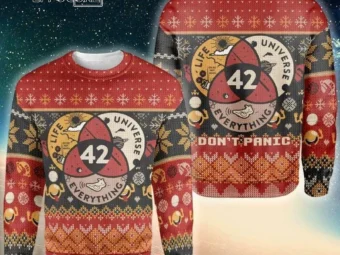 Dont Panic Ugly Christmas Sweater