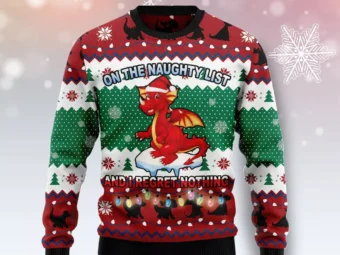 Dragon Christmas List Ugly Christmas Sweater