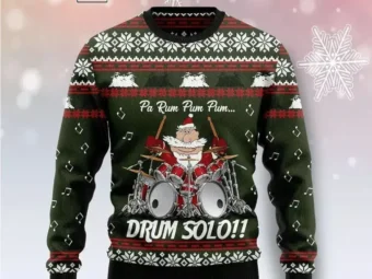 Drum Solo Unisex 3D Ugly Christmas Sweater All Over Print