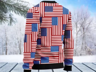 Eagle USA Flag Ugly Christmas Sweater