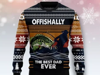 Fishing Retro Vintage Ugly Christmas Sweater