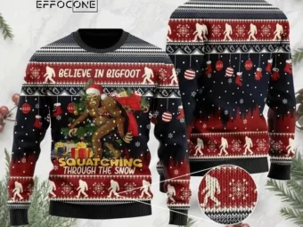 For Bigfoot Lovers Ugly Christmas Sweater