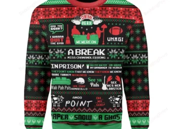 Friends TV Central Perk A Break Ugly Christmas Sweater