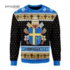 Gearhomies John Paul II Coat of Arms Ugly Christmas Sweater