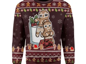 Gingerbread For Santa Ugly Christmas Sweater