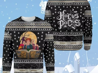 Halloween Witches Hocus Pocus Ugly Christmas Sweater