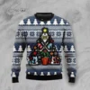 Happy Hockey Ugly Christmas Sweater White