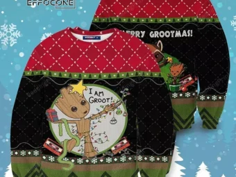 I Am Groot Merry Grootmas Ugly Christmas Sweater