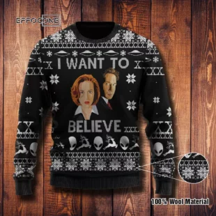 I Want To Believe Ugly Christmas Sweater