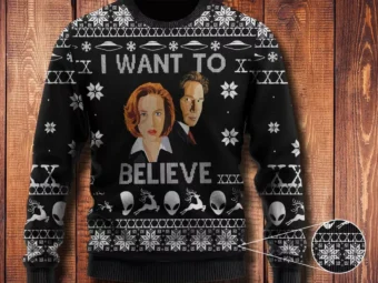 I Want To Believe Ugly Christmas Sweater