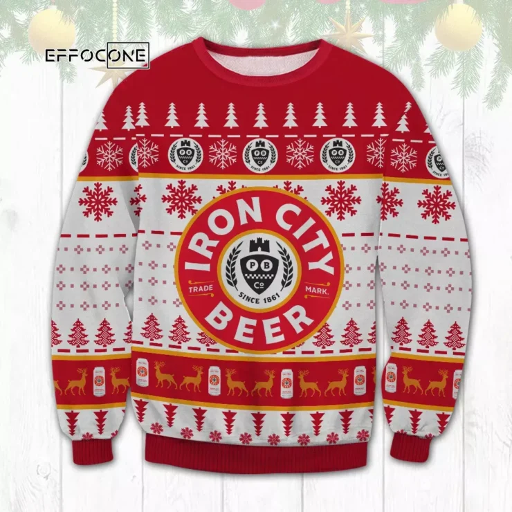 Iron City Beer Ugly Christmas Sweater