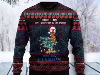 It‘s Scream Chicken Red Color Ugly Christmas Sweater