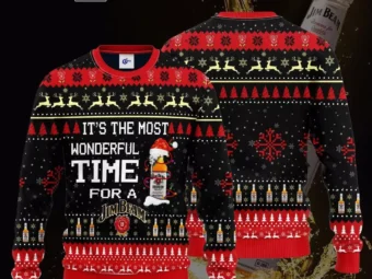 Its the Most Wonderful Time Jim Beam Ugly Christmas Sweater