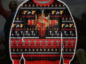 Jesus Saved My Life Ugly Christmas Sweater