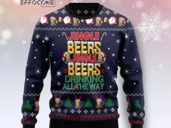 Jingle Beers Drinking All The Way Beer Ugly Christmas Sweater