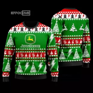 John Deere Ugly Christmas Sweater Red Green