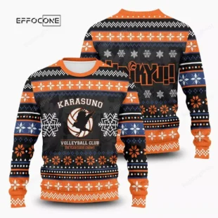 Karasuno High The Flightless Crows Ugly Christmas Sweater